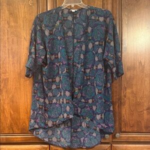 LuLaRoe Lindsay Rose Floral Patterned Cardigan